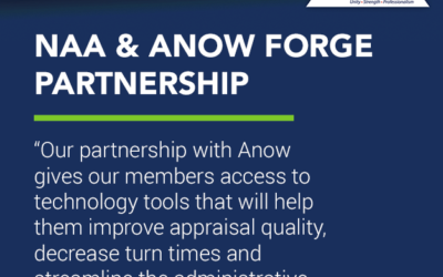 National Association of Appraisers (NAA) and Anow forge partnership to bring cutting edge appraisal software to real property appraisers members